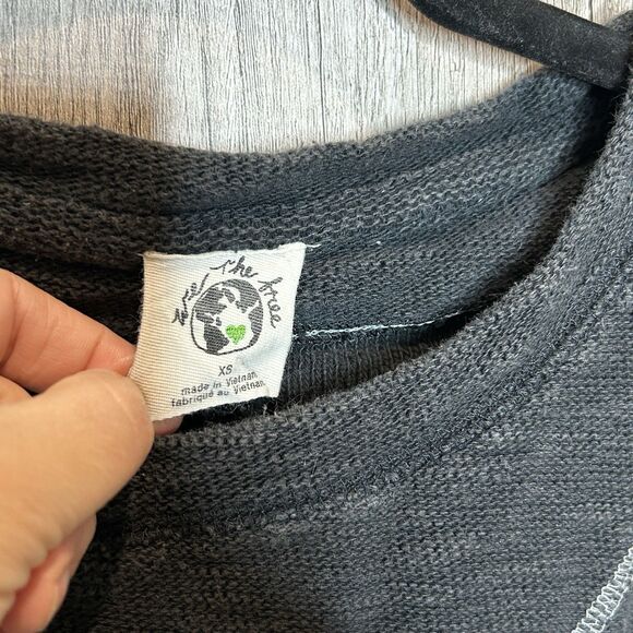 Free People We The Free Sweatshirt Womens XS Come Again Tee Oversized Gray Color - Picture 5 of 8